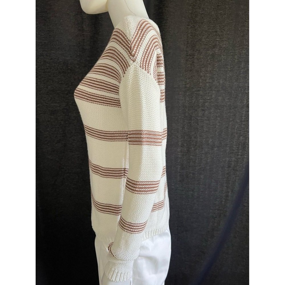 Ann Taylor Women's Loft Sweater Striped Cream Beige Size XS - Picture 5 of 6